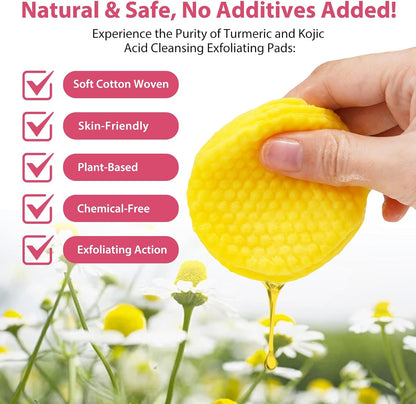 Kurkuma Kojic Acid Reinigingspads – Voor een Stralende, Gezonde Huid!