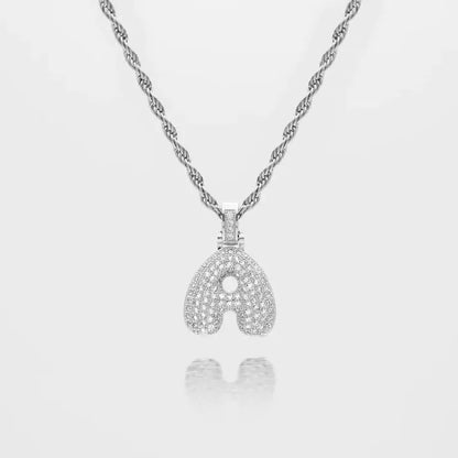 Initial Bubble Letter Ketting - Goud- en Zilvergeplateerd